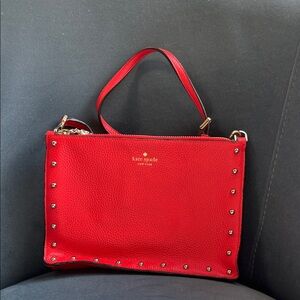 Kate Spade Red Studded Clutch